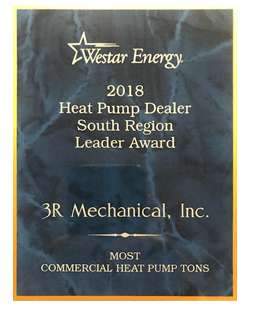 Westar Energy Heat Pump Dealer Award 2018 Commercial